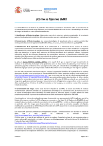 ¿Cómo se fijan los LMR?