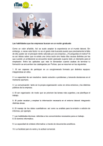 Las habilidades que las empresas buscan en un recién graduado