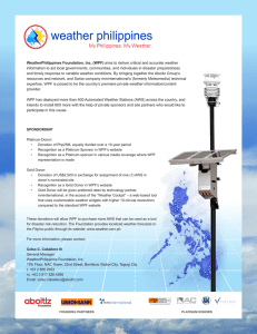 WeatherPhilippines Foundation, Inc. (WPF) aims to deliver