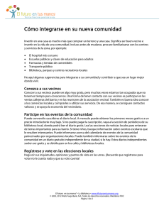 Como integrarse en su nueva comunidad