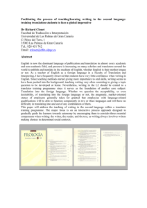 Facilitating the process of teaching/learning writing in the second