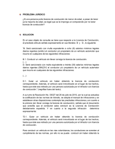 Si una persona porta licencia de conducción de menor de edad, a