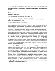 diseño de nanosistemas de aplicación tópica conteniendo dos