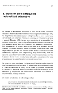 5.- Decisión en el enfoque de racionalidad exhaustiva