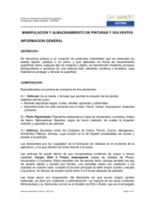 manipulacion y almacenamiento de pinturas y solventes