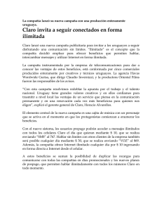 Claro invita a seguir conectados en forma ilimitada