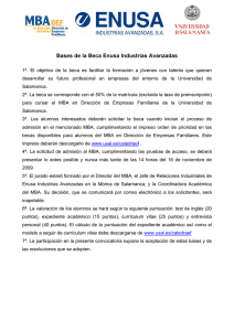 Bases de la Beca Enusa Industrias Avanzadas