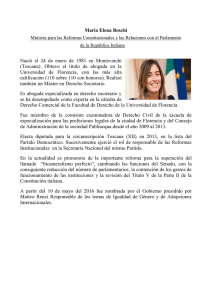 Maria Elena Boschi Nació el 24 de enero de 1981 en Montevarchi