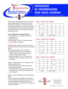 Protocolos de Sincronización para Vacas Lecheras