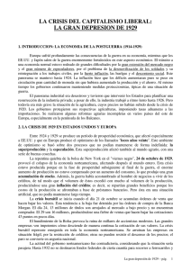 LA CRISIS DEL CAPITALISMO LIBERAL: LA GRAN DEPRESION