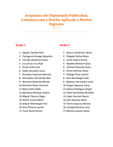Aceptados del Diplomado Publicidad