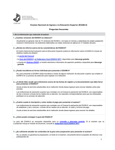 Examen Nacional de Ingreso a la Educación Superior (EXANI