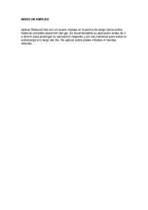 Aplicar Relaxcid Gel con un suave masaje en la pierna de abajo