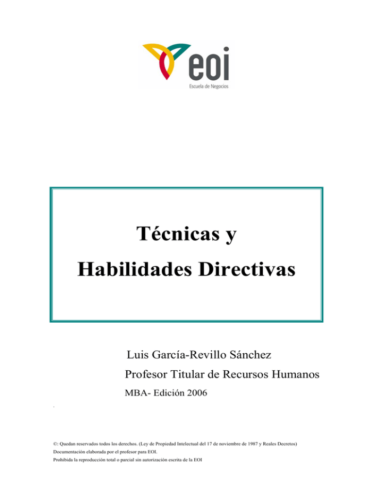 Técnicas Y Habilidades Directivas