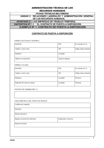 Contrato de Puesta a Disposición: Formulario ETT