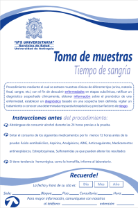 INSTRUCCIONES PARA TOMA DE MUESTRAS TIEMPO DE