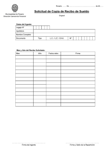 Formulario de Solicitud de Copia de Recibo de Sueldo