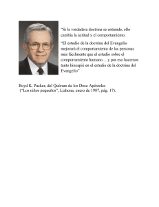 Cita de Boyd K. Packer: Doctrina y Comportamiento