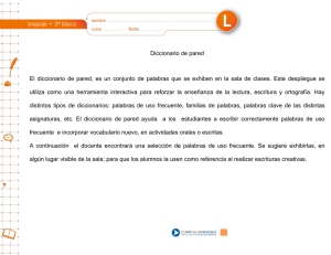 Diccionario de pared: Palabras de uso frecuente para primaria