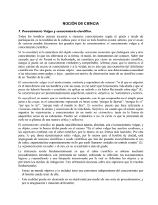 noción de ciencia