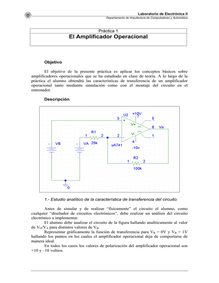 El Amplificador Operacional