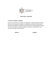 LENTE JUDIO – ZION OZERI Formulario B: Objetivo y Subjetivo
