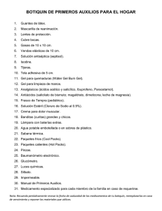 Botiquín para el hogar.