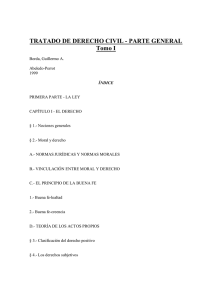 Derecho Civil: Índice del Tratado - Parte General