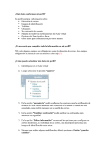 ¿Qué datos conforman mi perfil? Su perfil contiene información