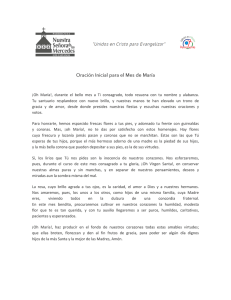 ¡Oh María!, durante el bello mes a Ti consagrado, todo resuena con