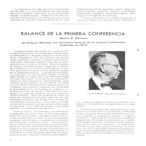 BALANCE DE LA PRIMERA CONFERENCIA