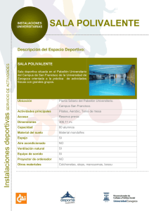 sala polivalente - Servicio de Actividades Deportivas