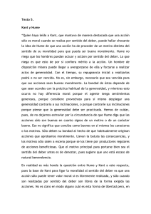 Texto 5. Kant y Hume “Quien haya leído a Kant, que mantuvo de
