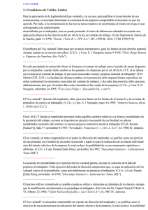 2.1 Condiciones de Validez. Límites Para la apreciación de la