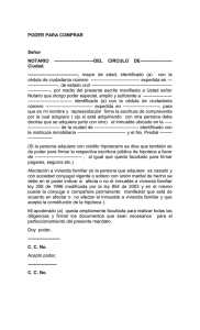 PODER PARA COMPRAR Señor NOTARIO