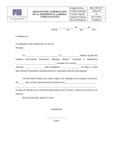 Solicitud Acreditación Pasantía I.U.P.S.M.