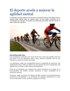 El deporte ayuda a mejorar la agilidad mental