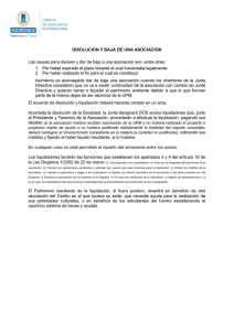 DISOLUCION Y BAJA DE UNA ASOCIACION Las causas para