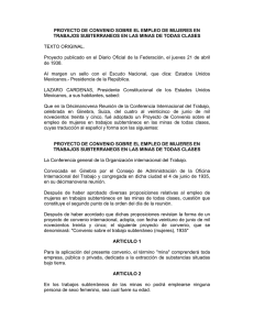 Convenio 45 sobre el Empleo de Mujeres en Trabajos Subterráneos