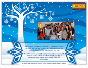 We at LAPOP are grateful to have had the opportunity to share our