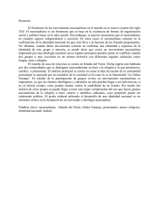 Resumen El fenómeno de los movimientos nacionalistas en el