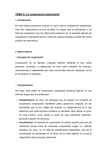 TEMA 6: La cooperación empresarial