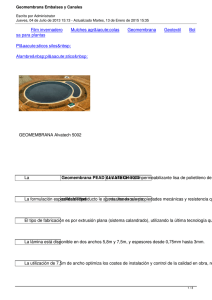 Geomembrana Embalses y Canales