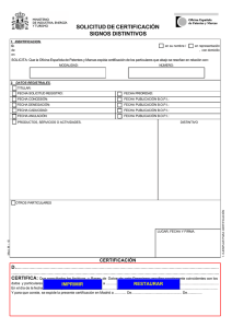 solicitud de certificación signos distintivos