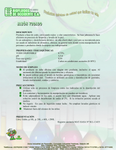 DESCRIPCION Producto a base de yodo, color pardo rojizo y olor