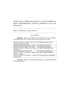 Acuerdos de 15 de julio, extraordinaria y urgente