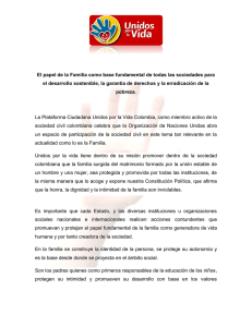 El papel de la Familia como base fundamental de todas las