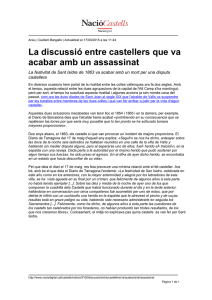La discussió entre castellers que va acabar amb un assassinat