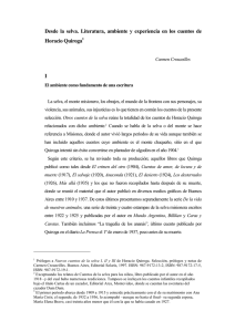 Desde la selva. Literatura, ambiente y experiencia en los cuentos de