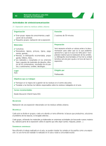 Actividades de síntesis/comunicación